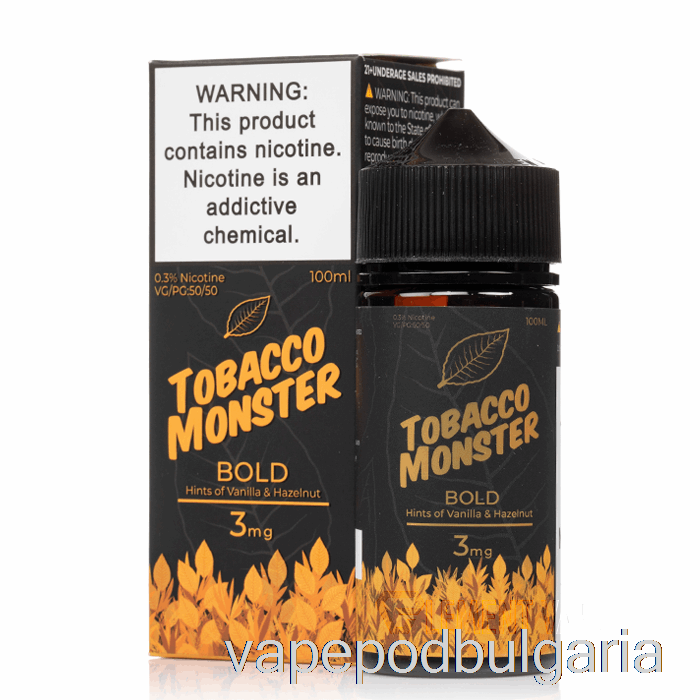 Vape 10000 Дръпки Bold - Tobacco Monster - 100ml 6mg